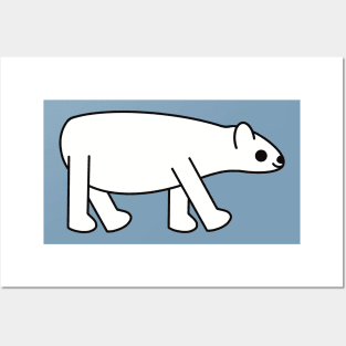 Cute Kawaii Polar Bear Posters and Art